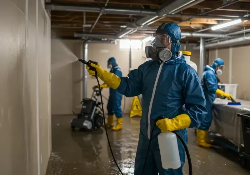 Basement Sanitization and Antimicrobial Treatment process in Dos Palos, CA