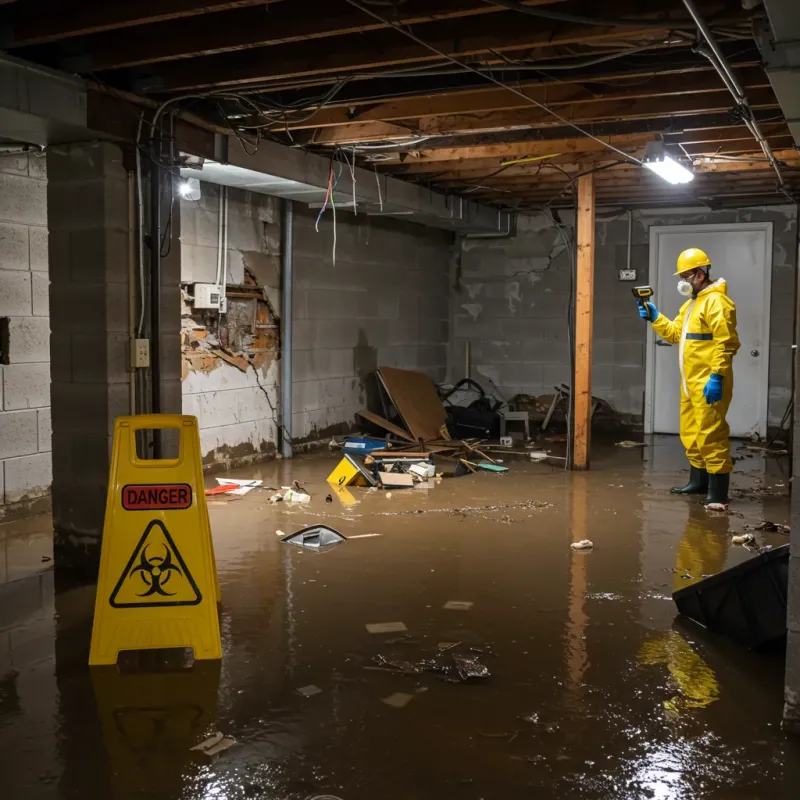 Flooded Basement Electrical Hazard in Dos Palos, CA Property